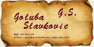 Goluba Slavković vizit kartica